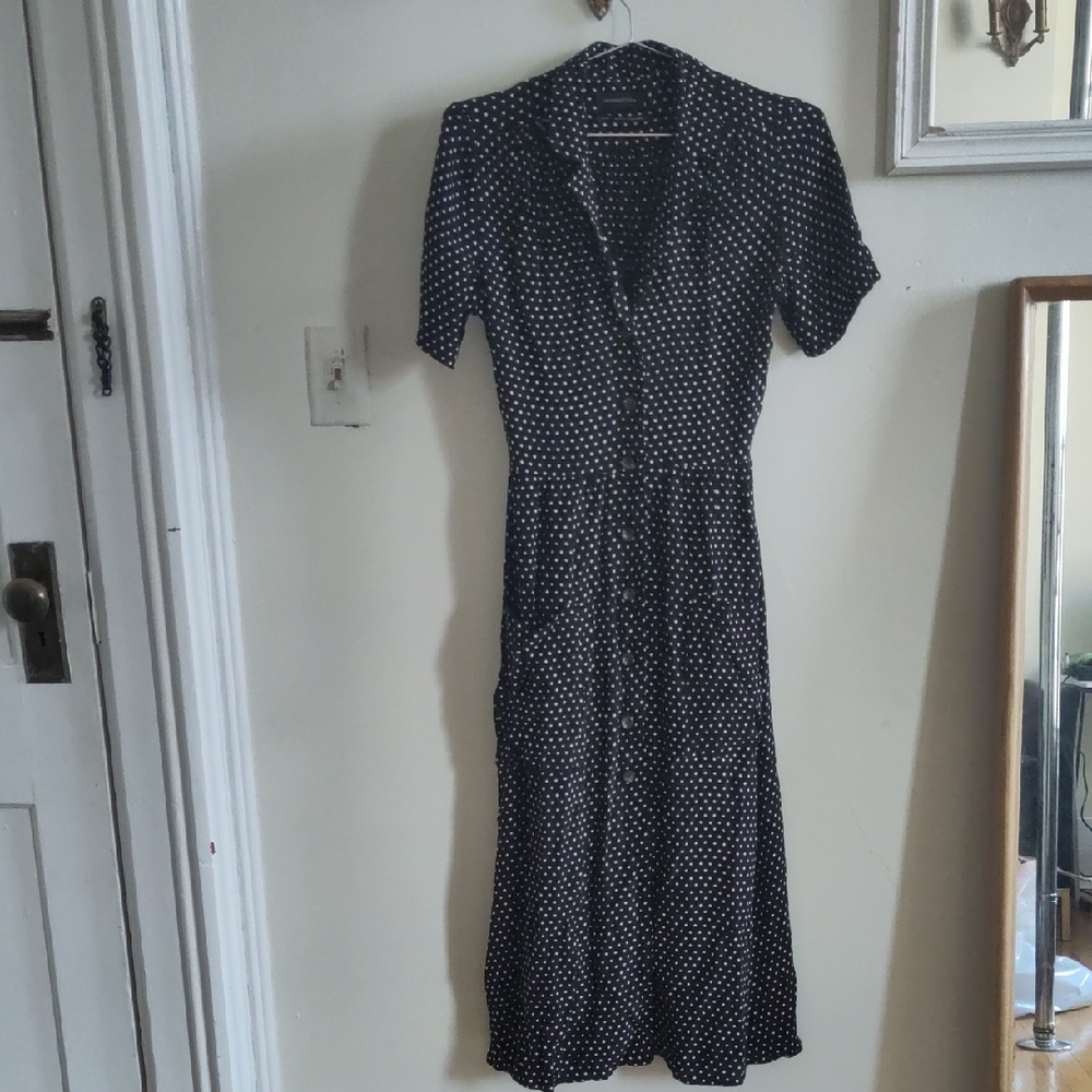 Urban Outfitters Black and White Midi Dress